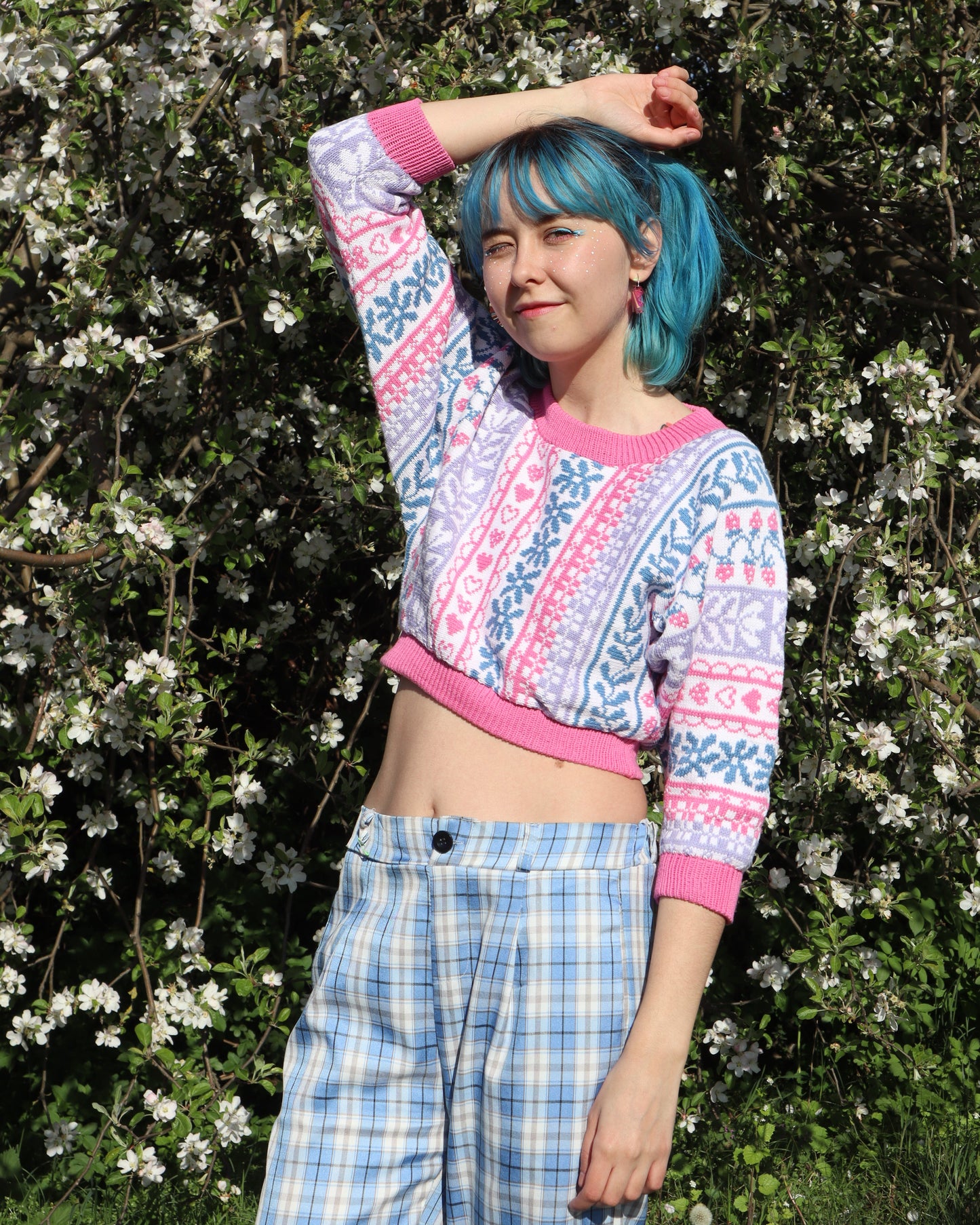 Pink Cropped Sweater