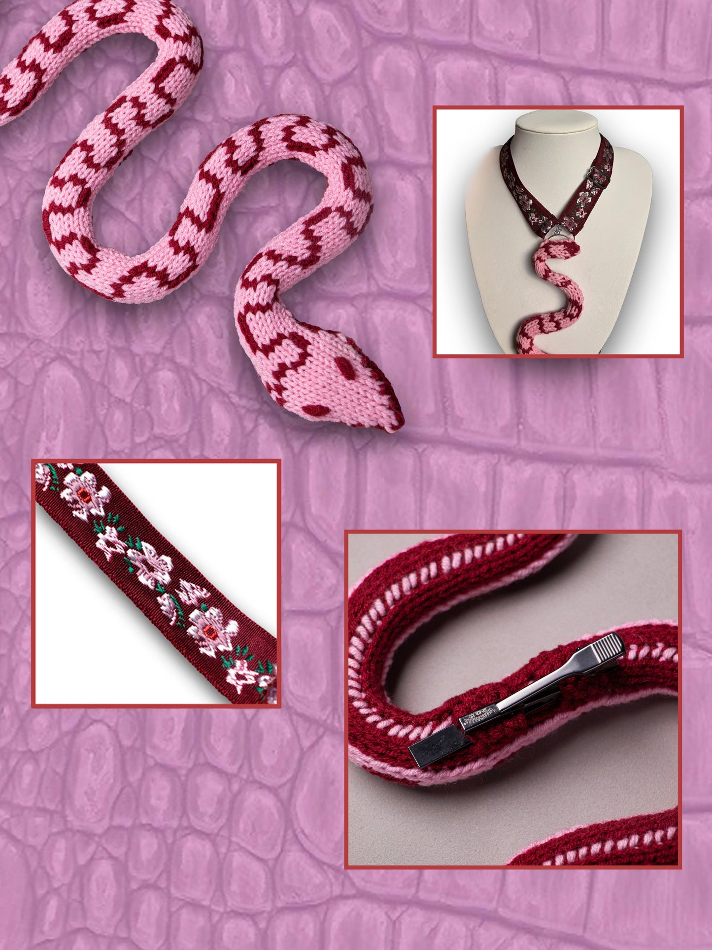 Pink SnakeTie