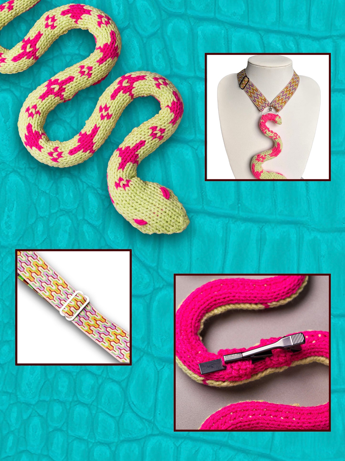 Pink Stars Snaketie