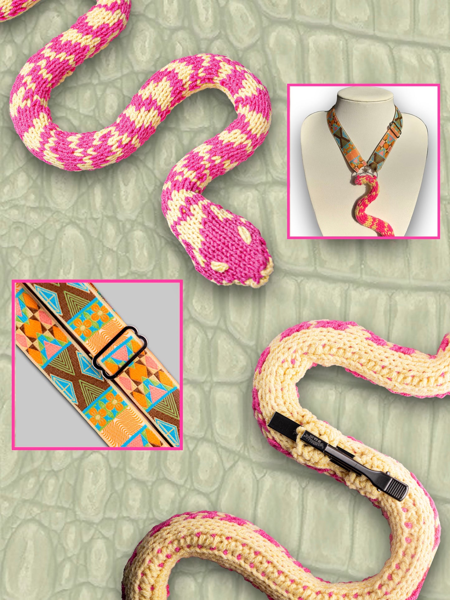 Pink SnakeTie