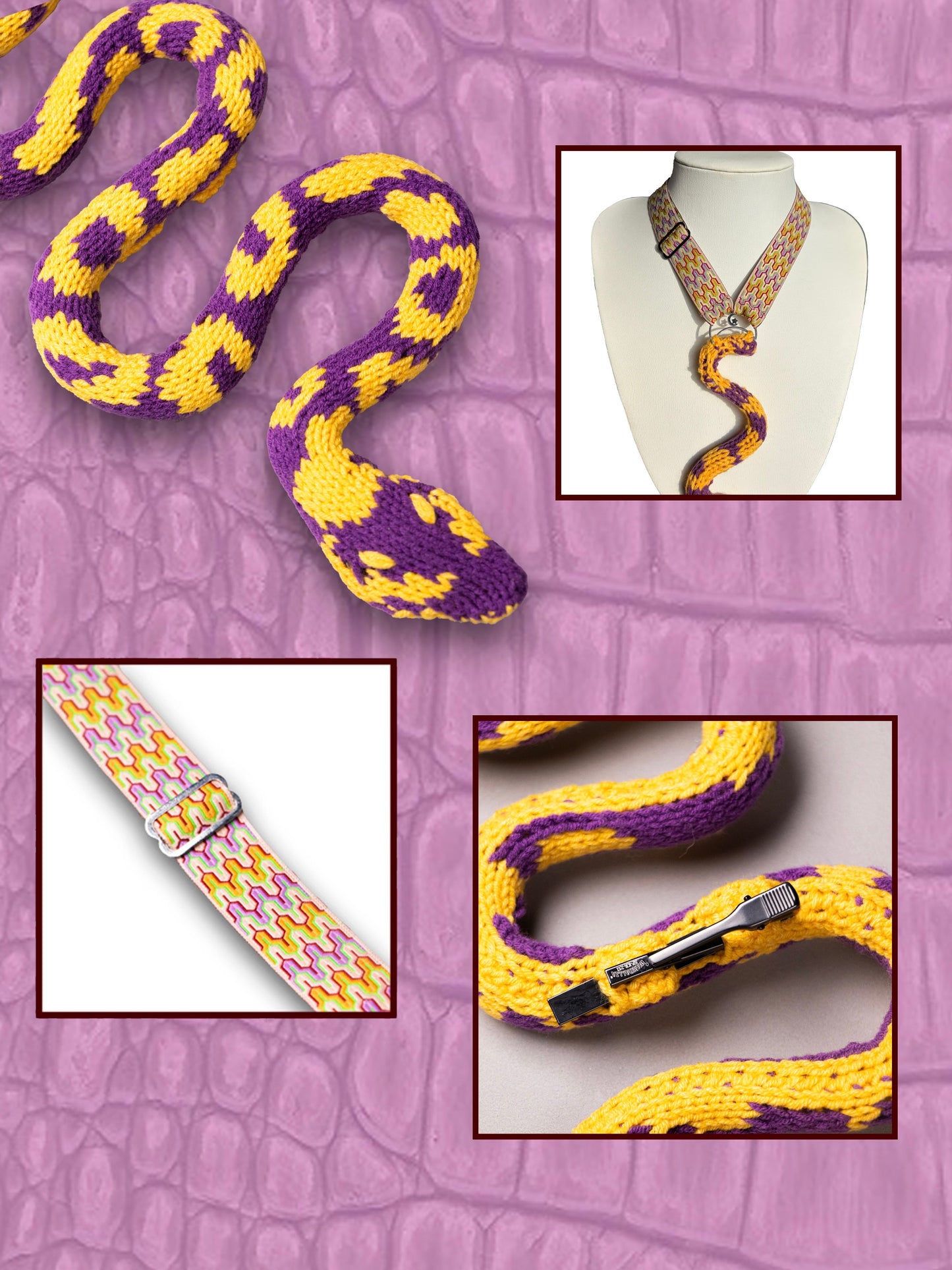 Purple Python SnakeTie