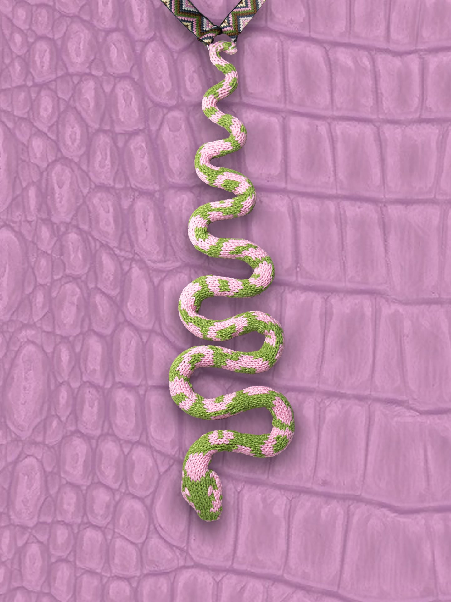 Green&Pink SnakeTie