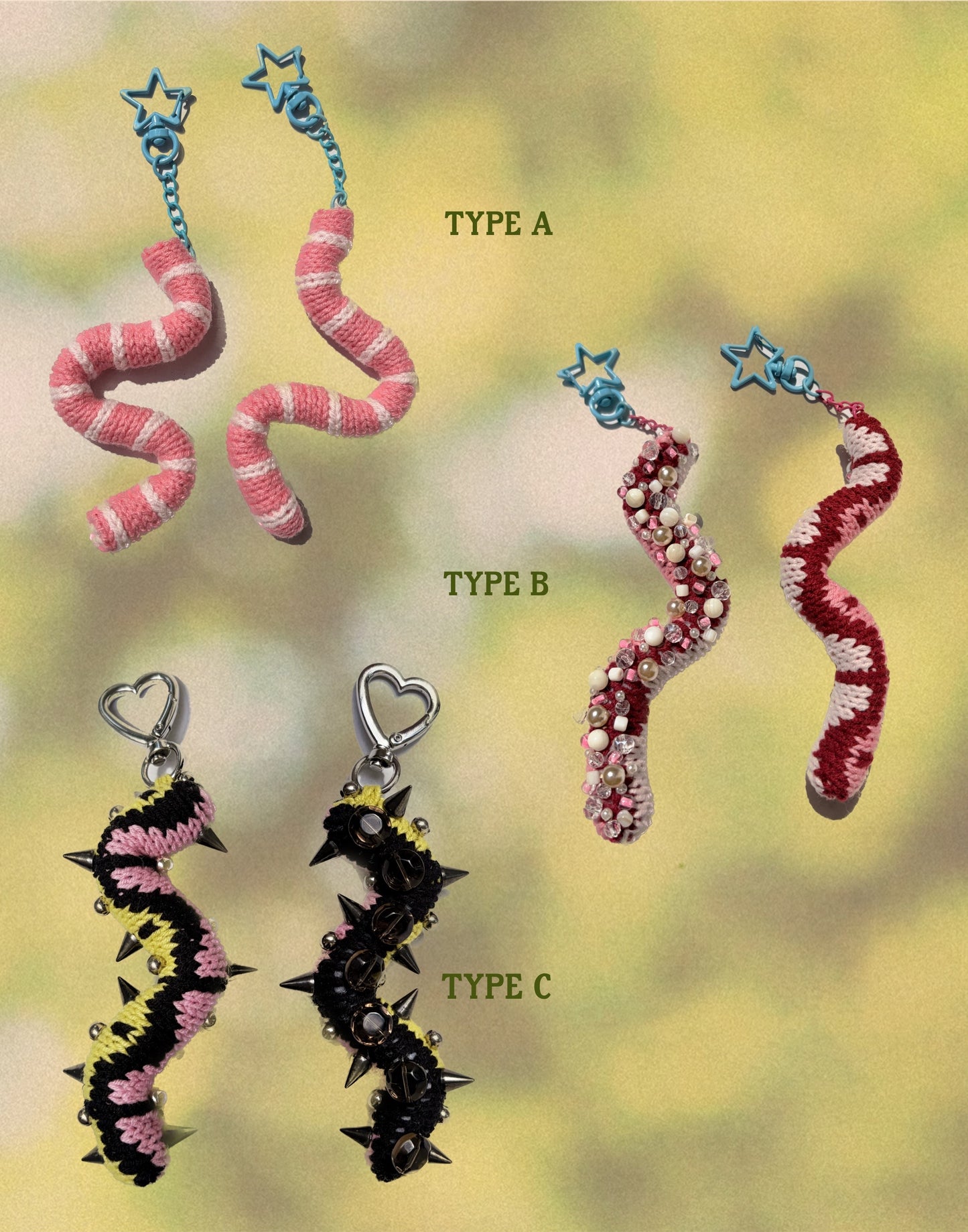 Caterpillar Keychain