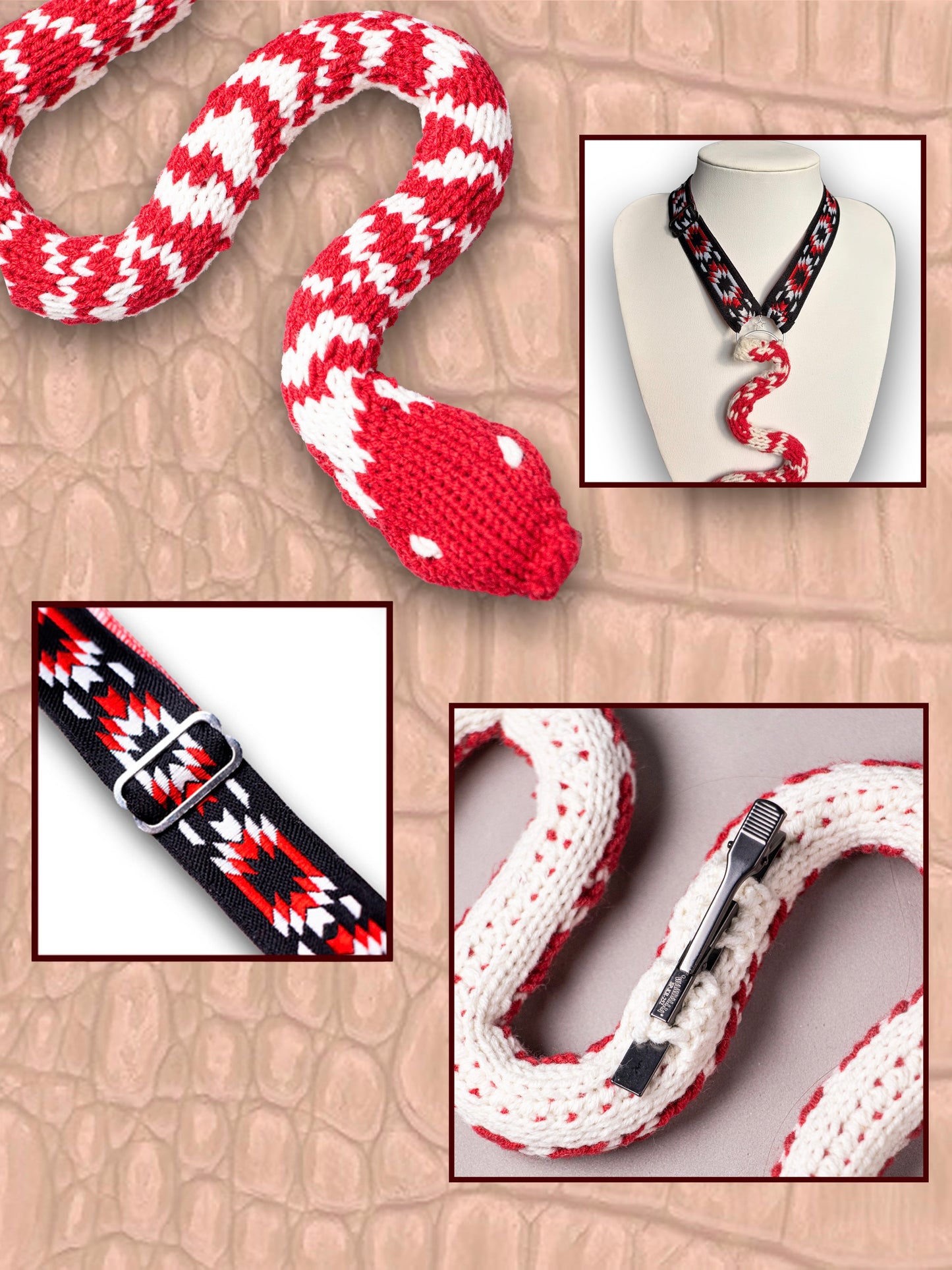 Red&White SnakeTie