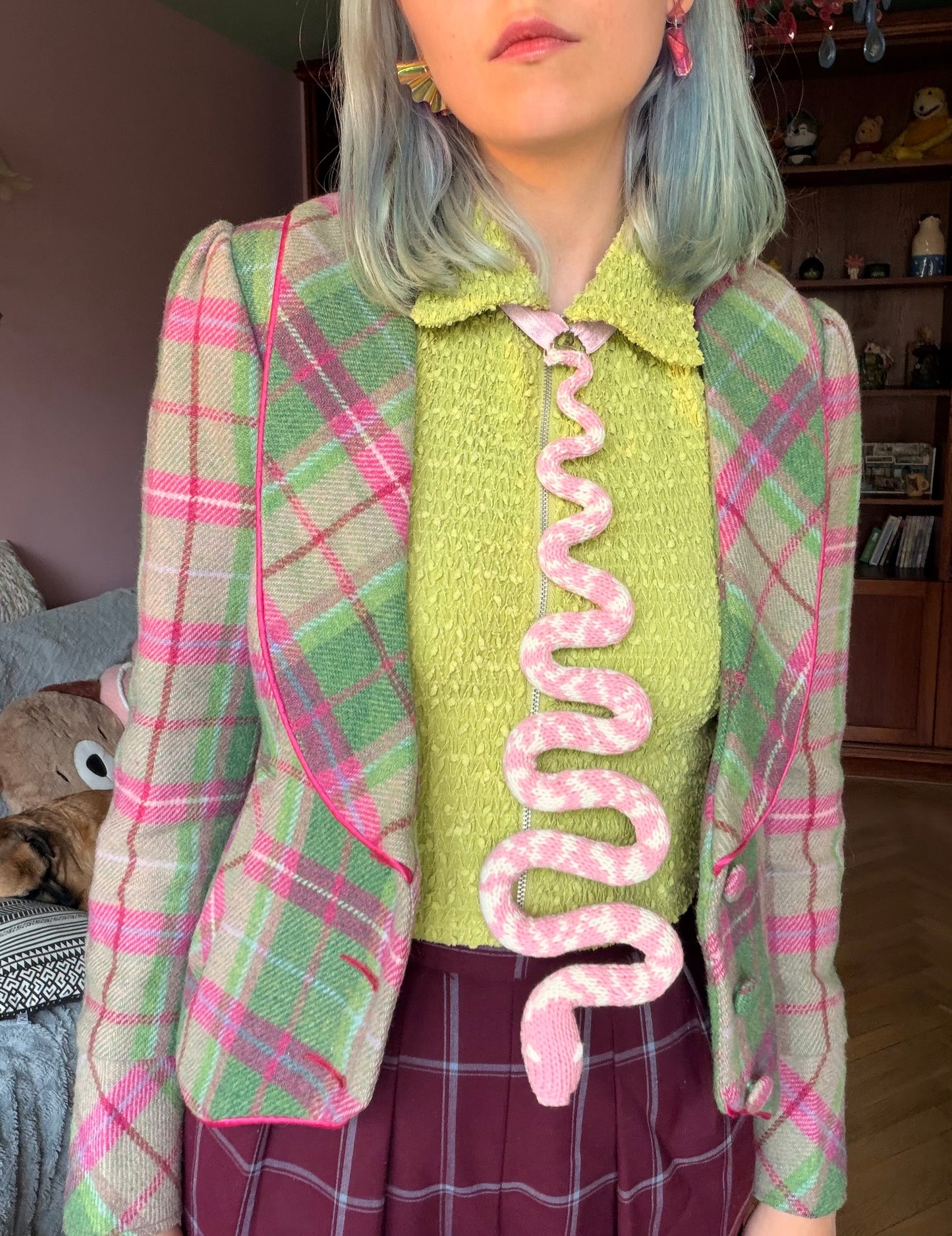 Pink&White SnakeTie