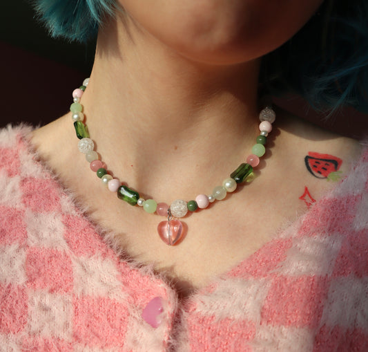 Necklace Glass Heart