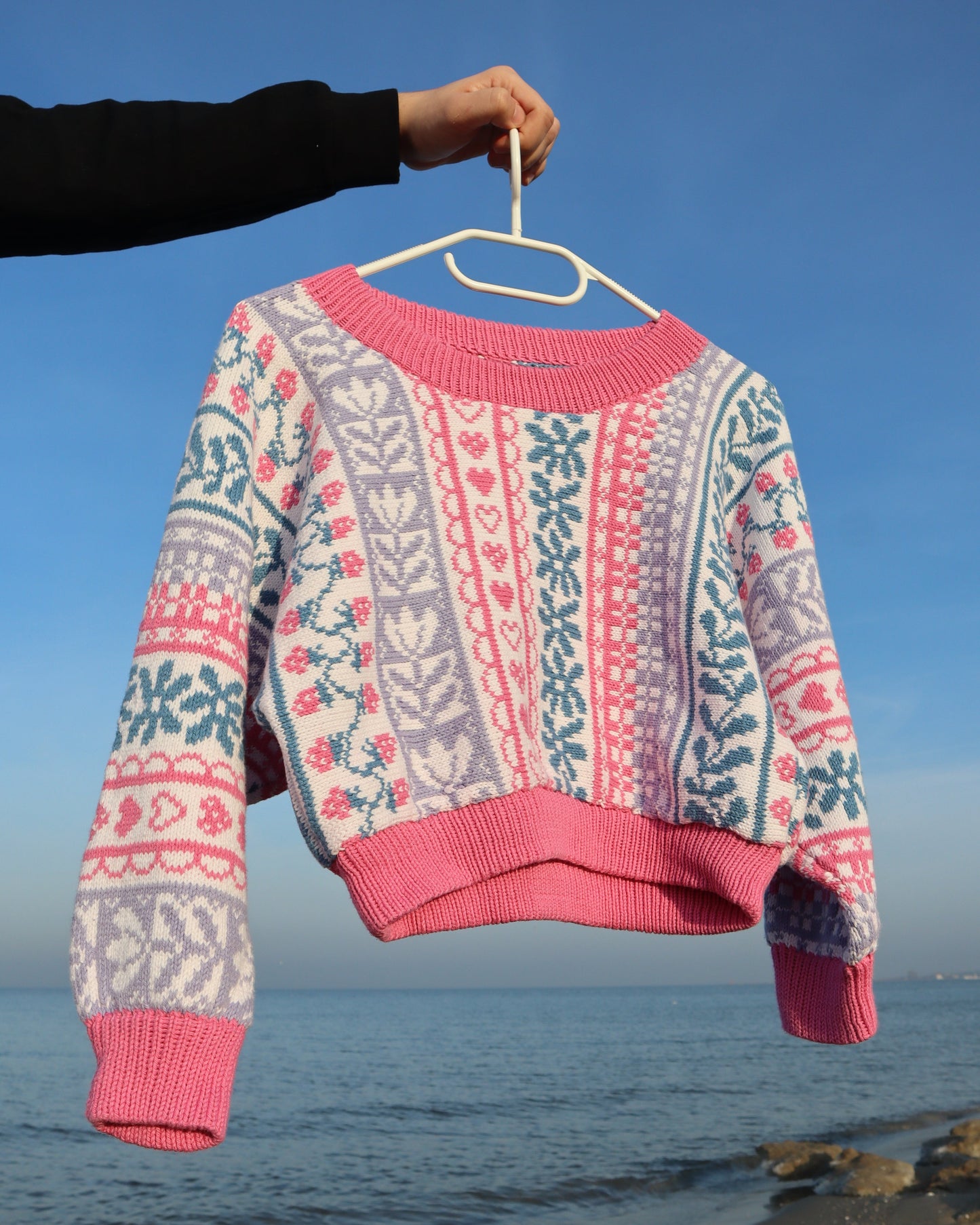 Pink Cropped Sweater