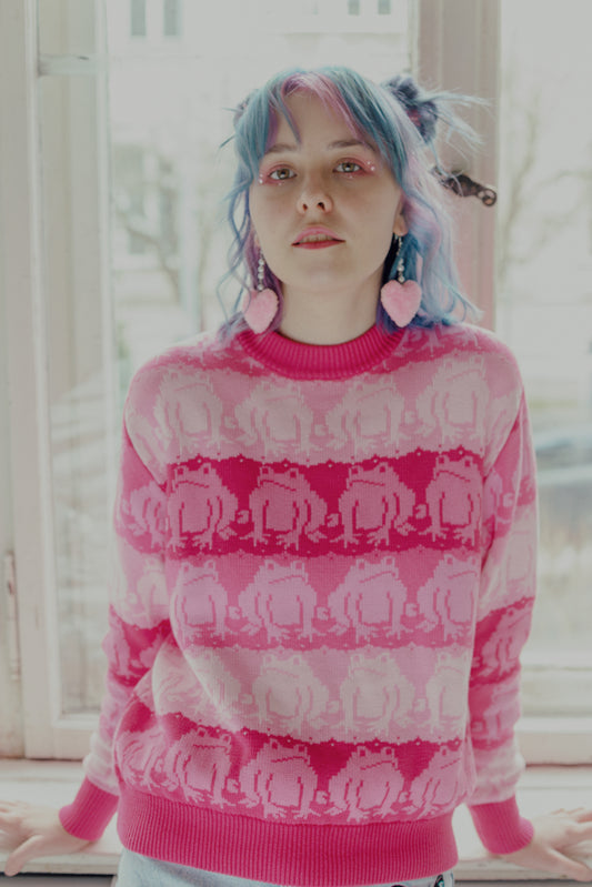 Pink Frog Sweater