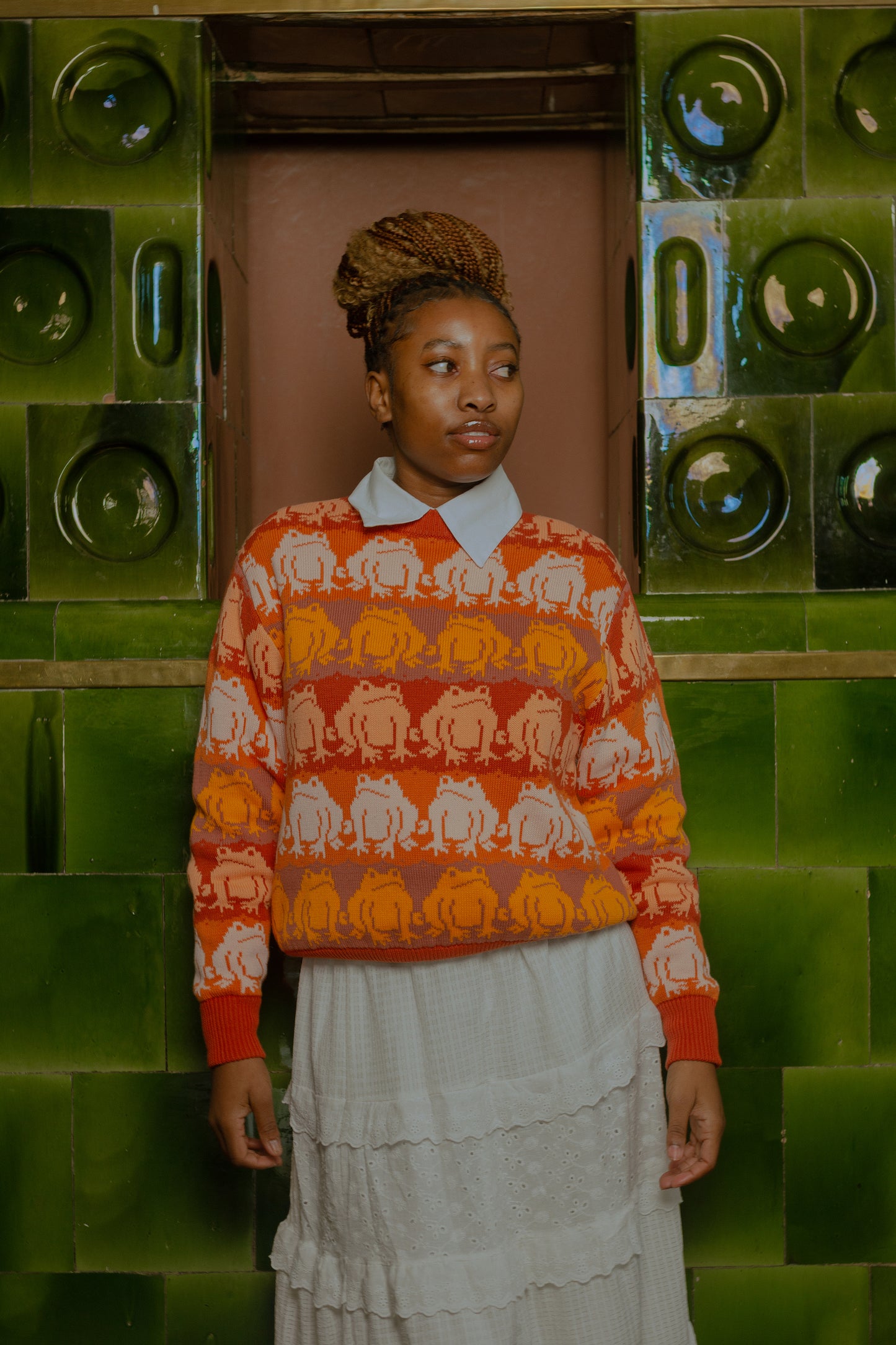 Orange Frog Sweater
